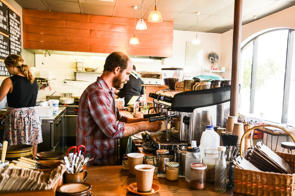 Eddie on the Coffee Machine